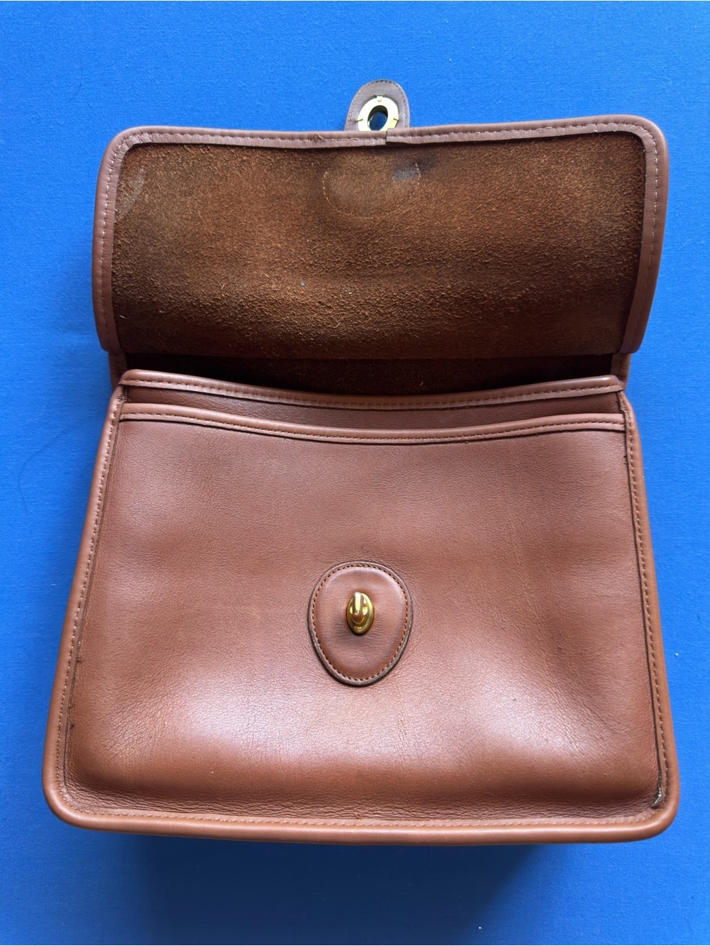 COACH Vintage Willis Brown Leather Crossbody Shoulder Bag 9927 No Original Strp - Picture 9 of 11